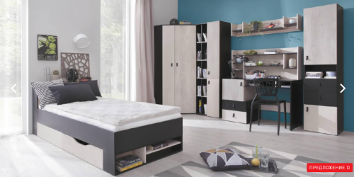 ​Детская PLANET System D Meblar Белый Люкс / Дуб / Mоре